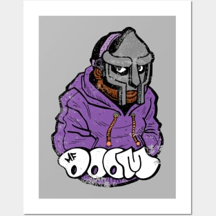 mf doom purple hoodie grunge Posters and Art